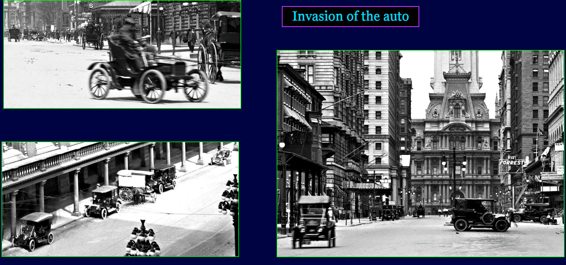 Urban autos, 1910